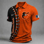 B.orioles | Premium M.l.b Baseball Stitch Polo Shirt