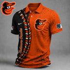 B.orioles | Premium M.l.b Baseball Stitch Polo Shirt