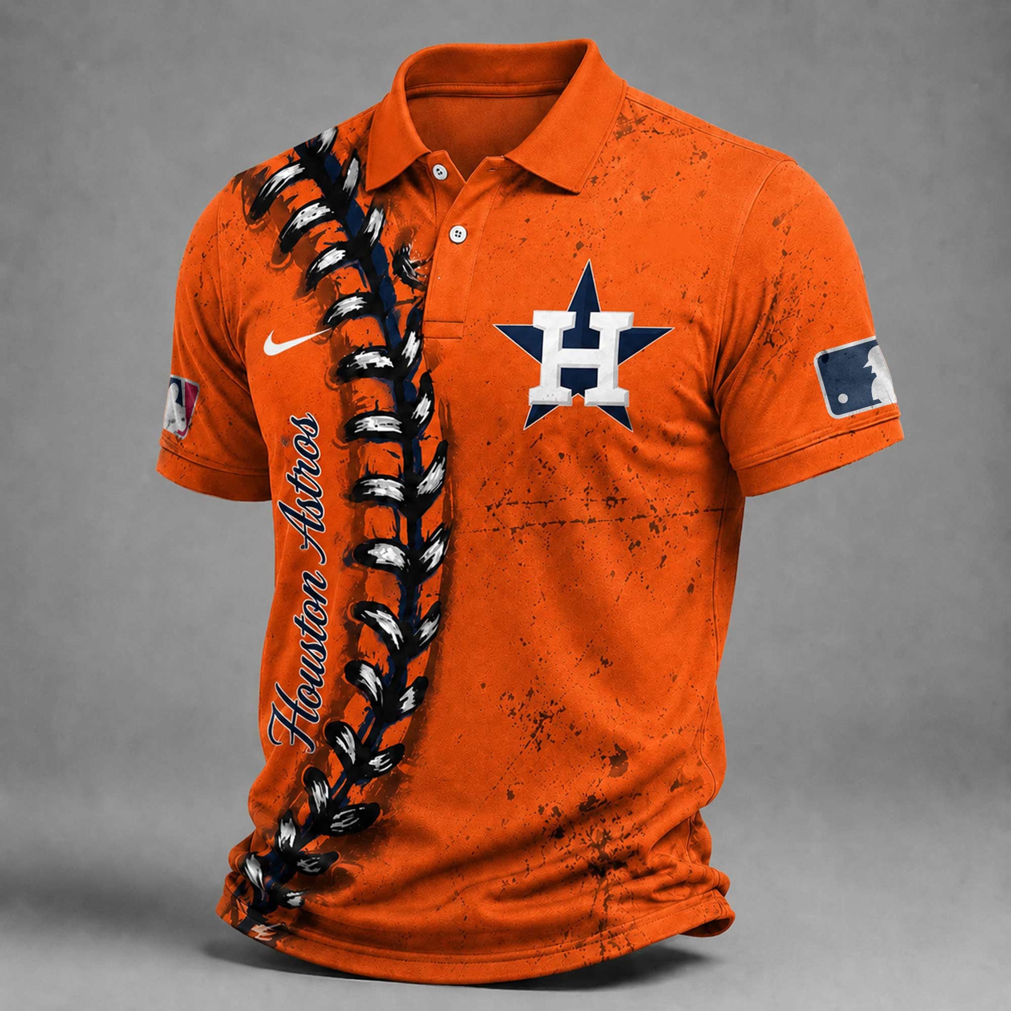 H.astros | Premium M.l.b Baseball Stitch Polo Shirt