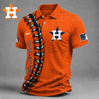 H.astros | Premium M.l.b Baseball Stitch Polo Shirt