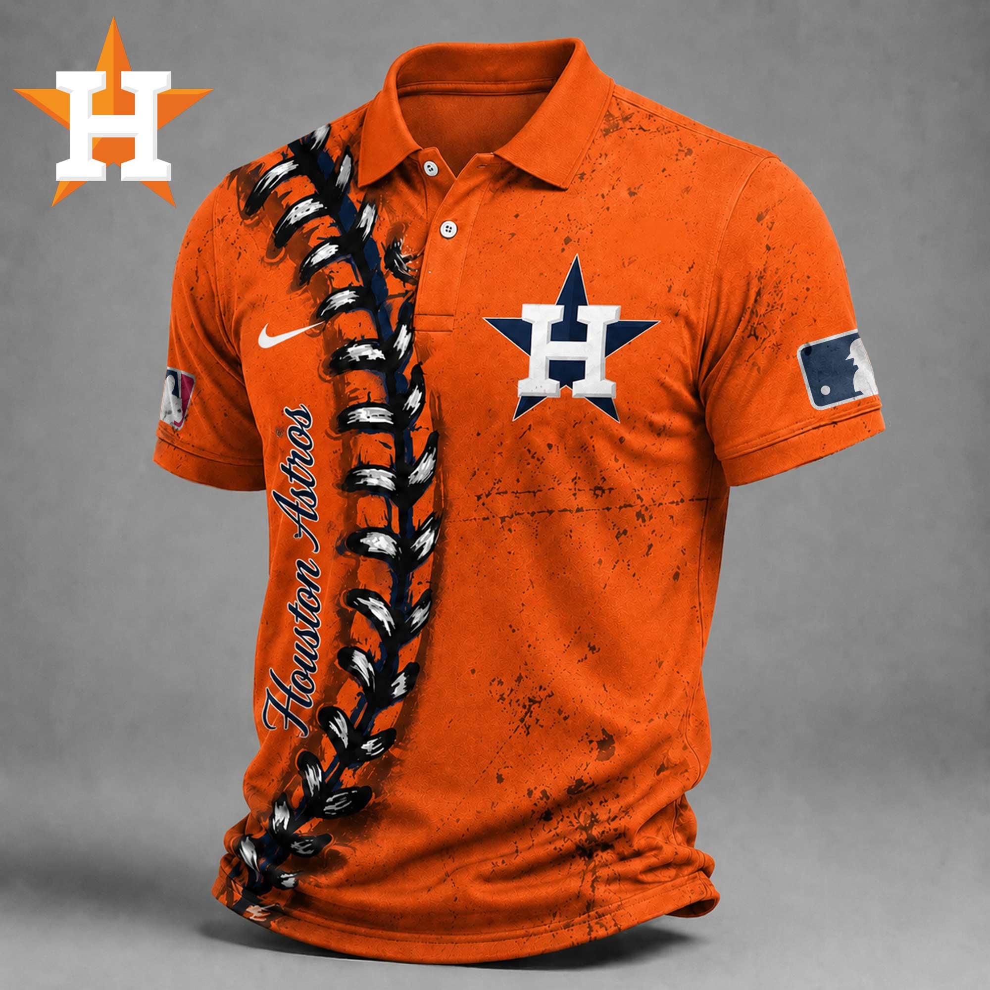 H.astros | Premium M.l.b Baseball Stitch Polo Shirt
