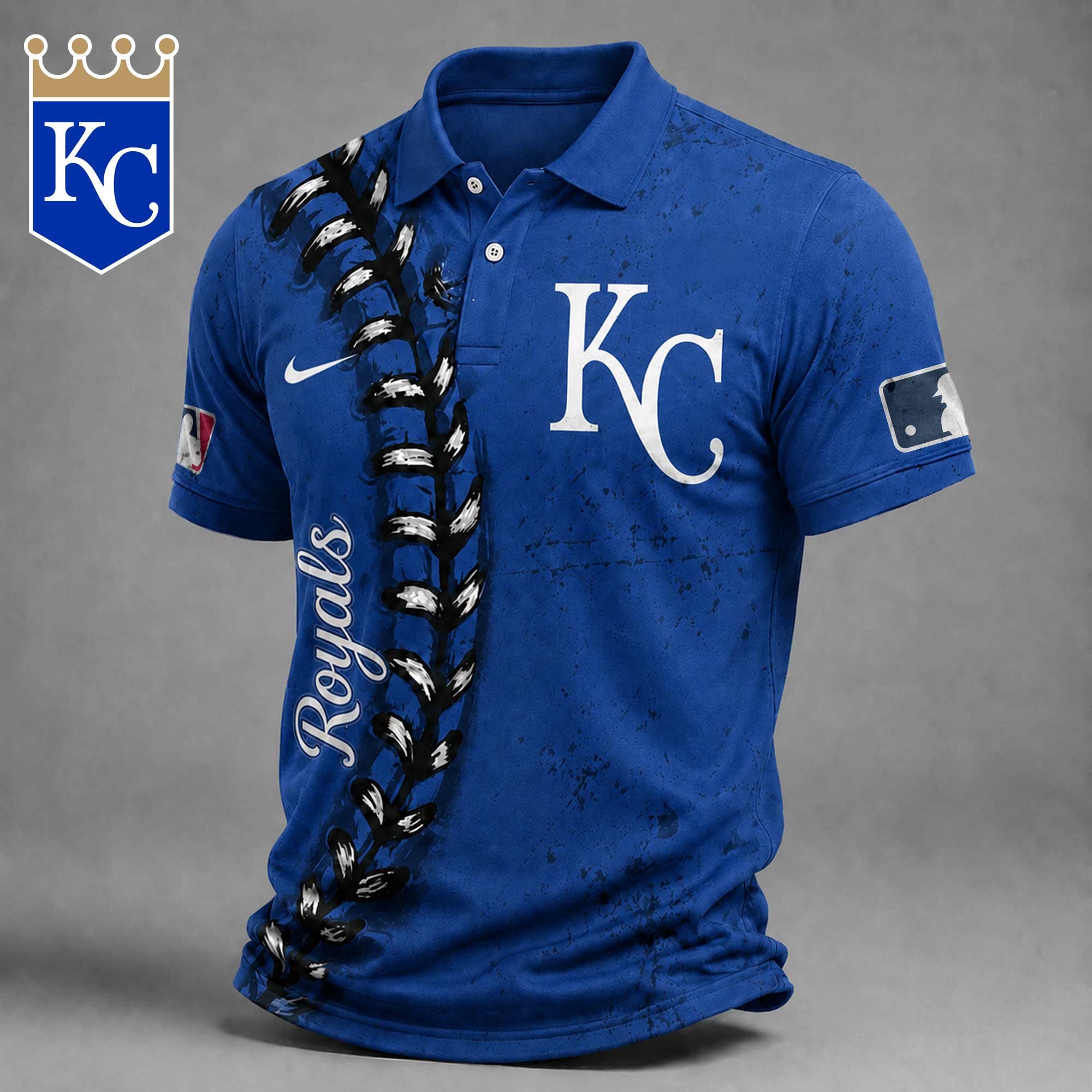 K.c.royals | Premium M.l.b Baseball Stitch Polo Shirt