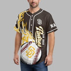 S.d.padres | Premium M.l.b Flame Spirit Baseball Jersey