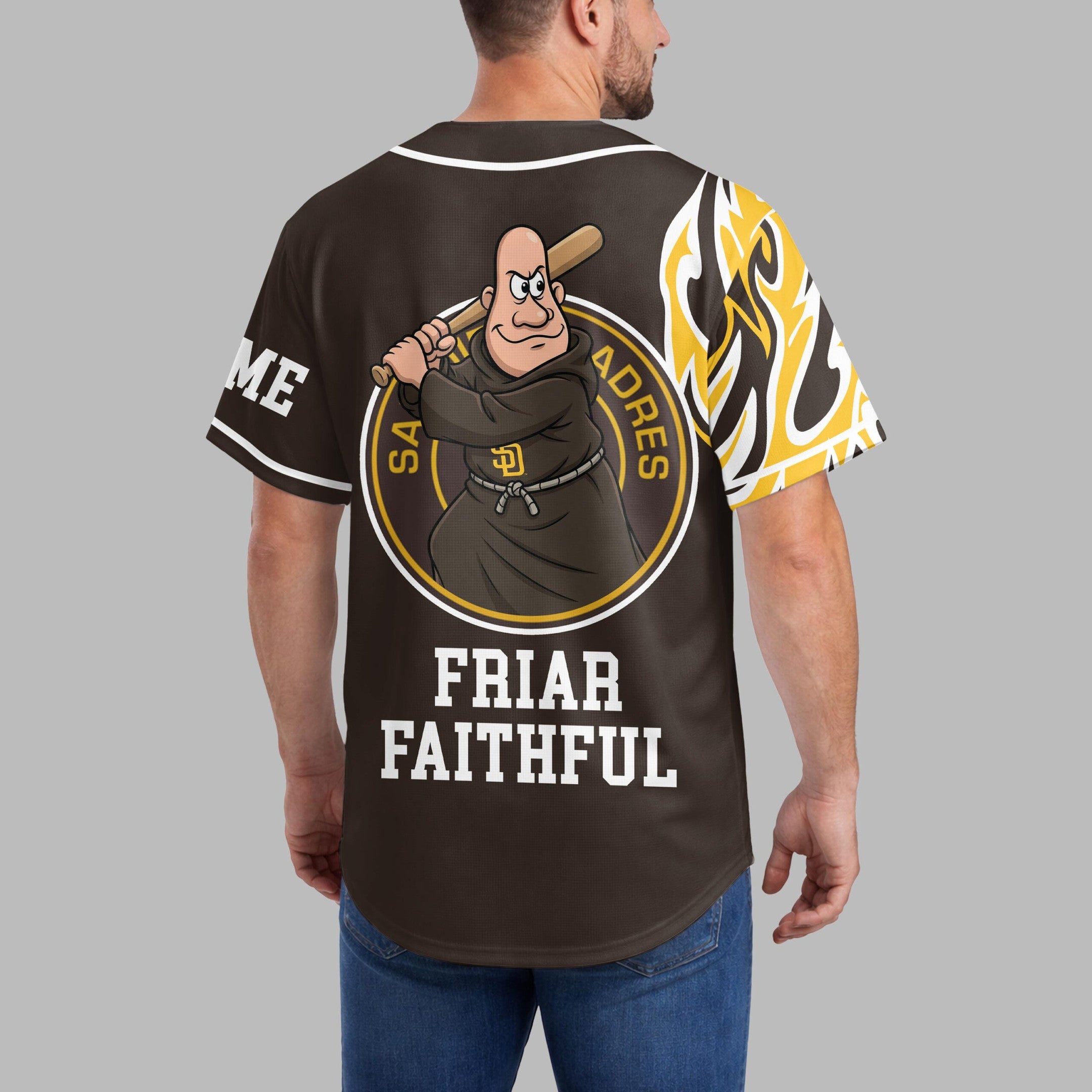 S.d.padres | Premium M.l.b Flame Spirit Baseball Jersey