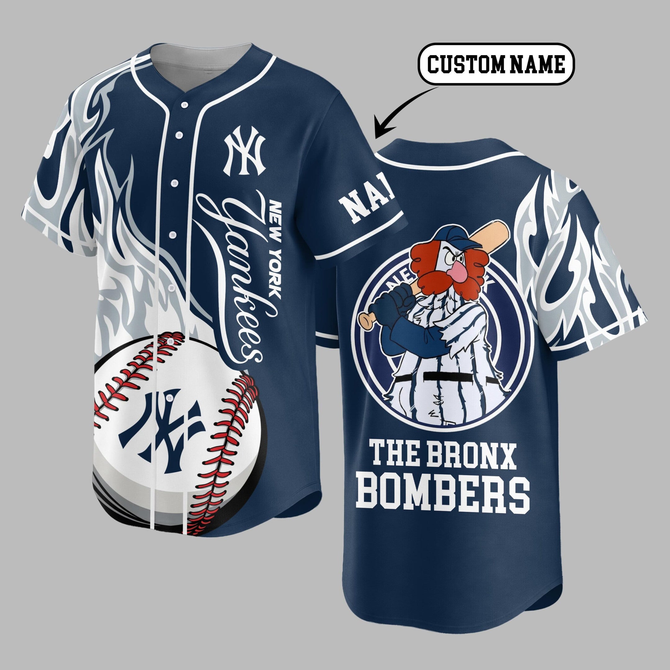 N.y.yankees | Premium M.l.b Flame Spirit Baseball Jersey