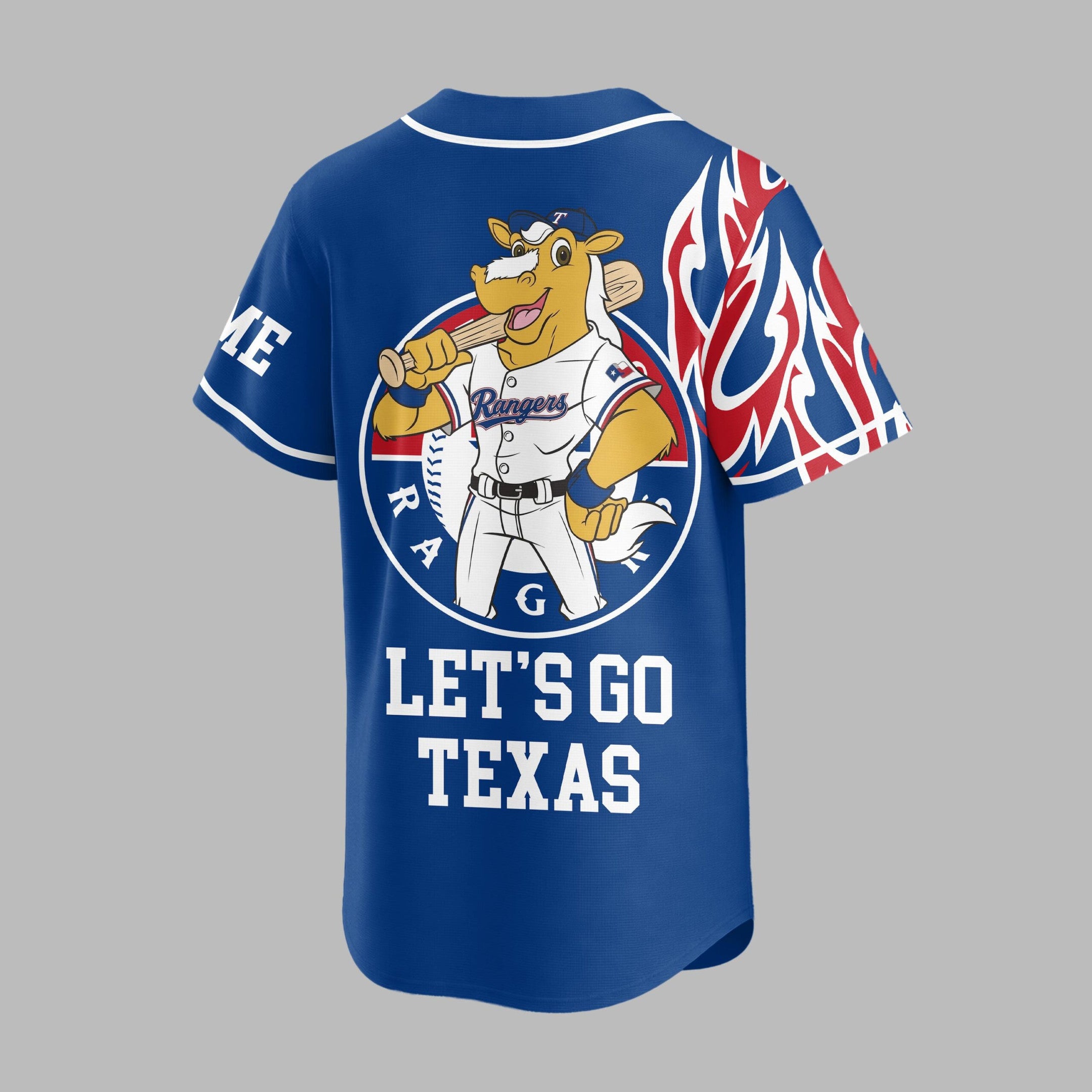 T.rangers | Premium M.l.b Flame Spirit Baseball Jersey