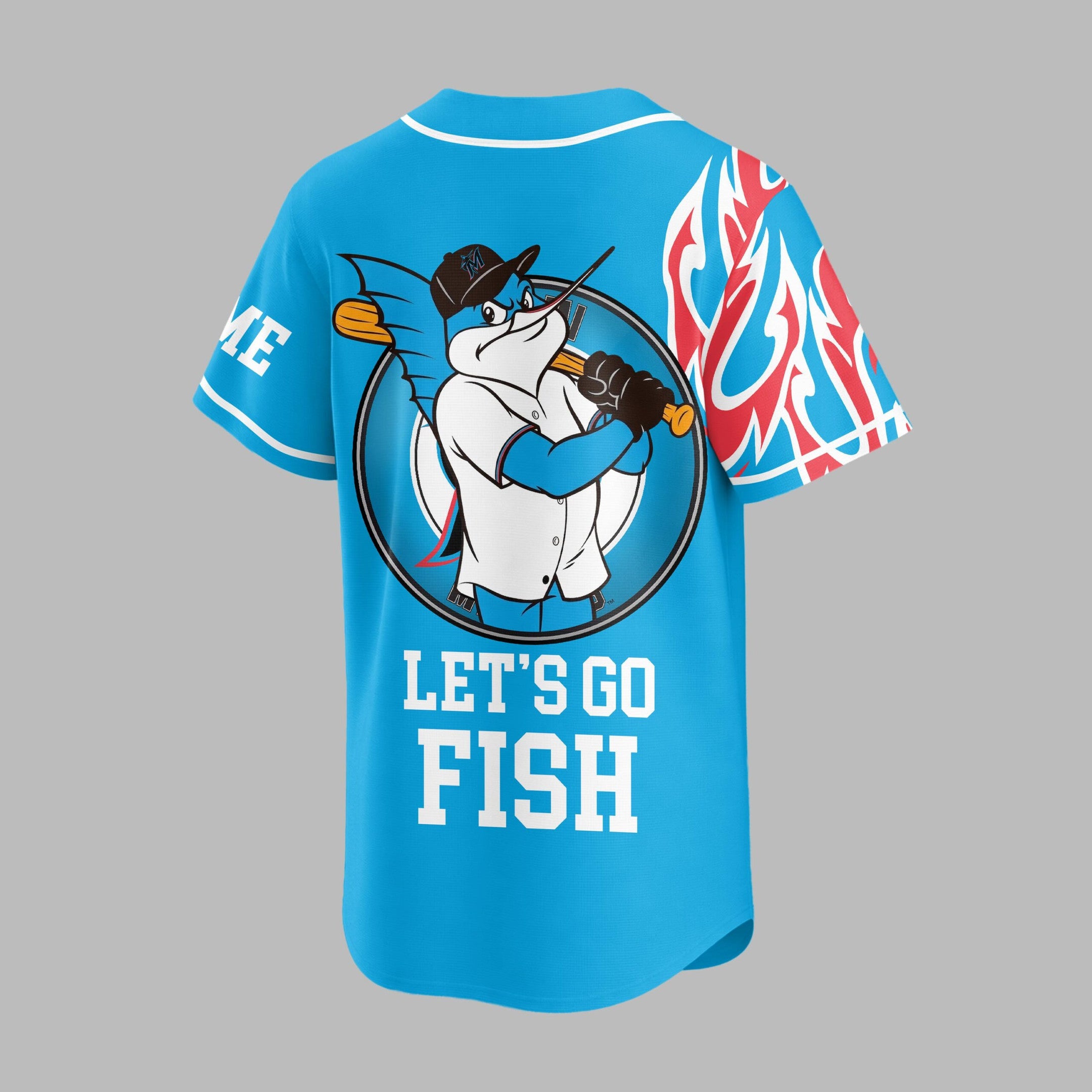 M.marlins | Premium M.l.b Flame Spirit Baseball Jersey