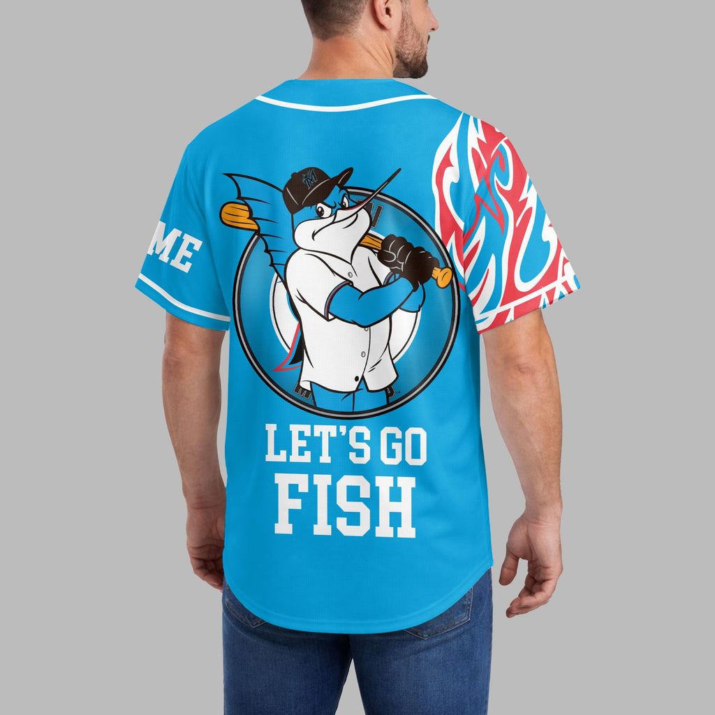 M.marlins | Premium M.l.b Flame Spirit Baseball Jersey
