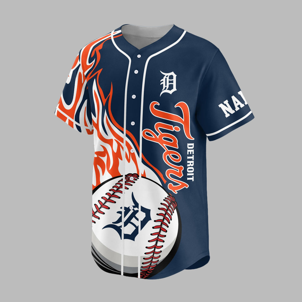 D.tigers | Premium M.l.b Flame Spirit Baseball Jersey