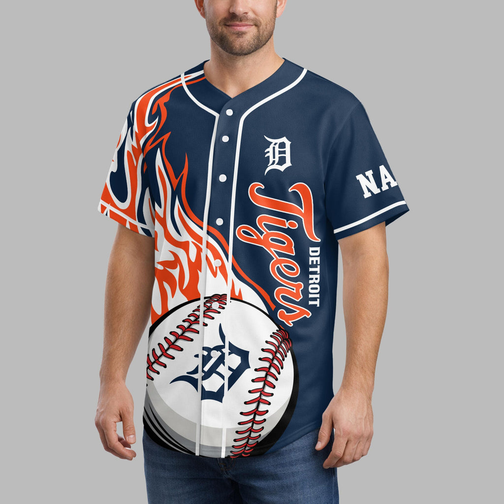 D.tigers | Premium M.l.b Flame Spirit Baseball Jersey