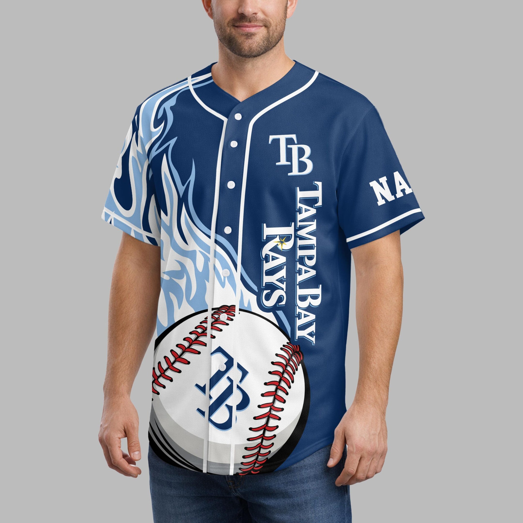 T.bay Rays | Premium M.l.b Flame Spirit Baseball Jersey