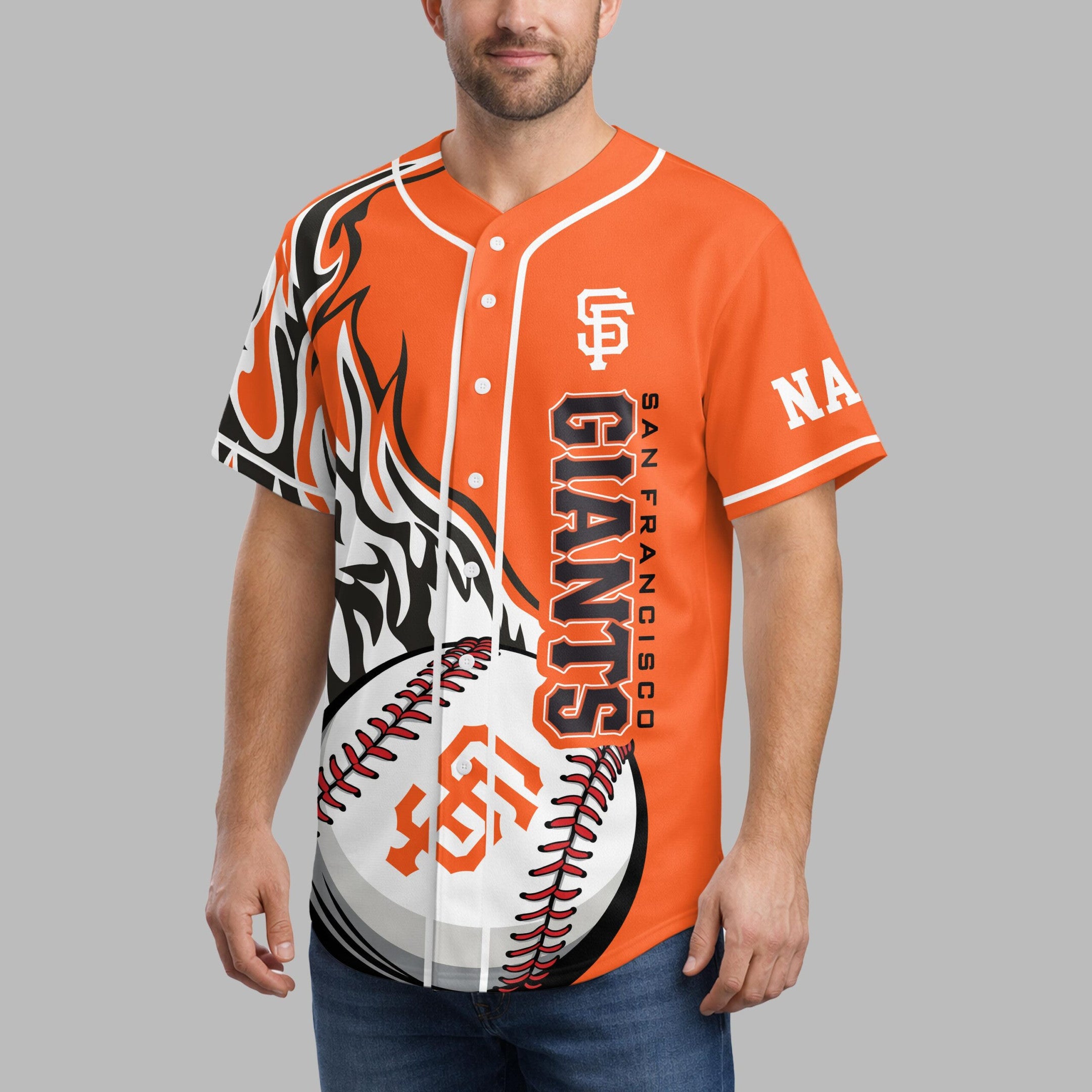S.f.giants | Premium M.l.b Flame Spirit Baseball Jersey