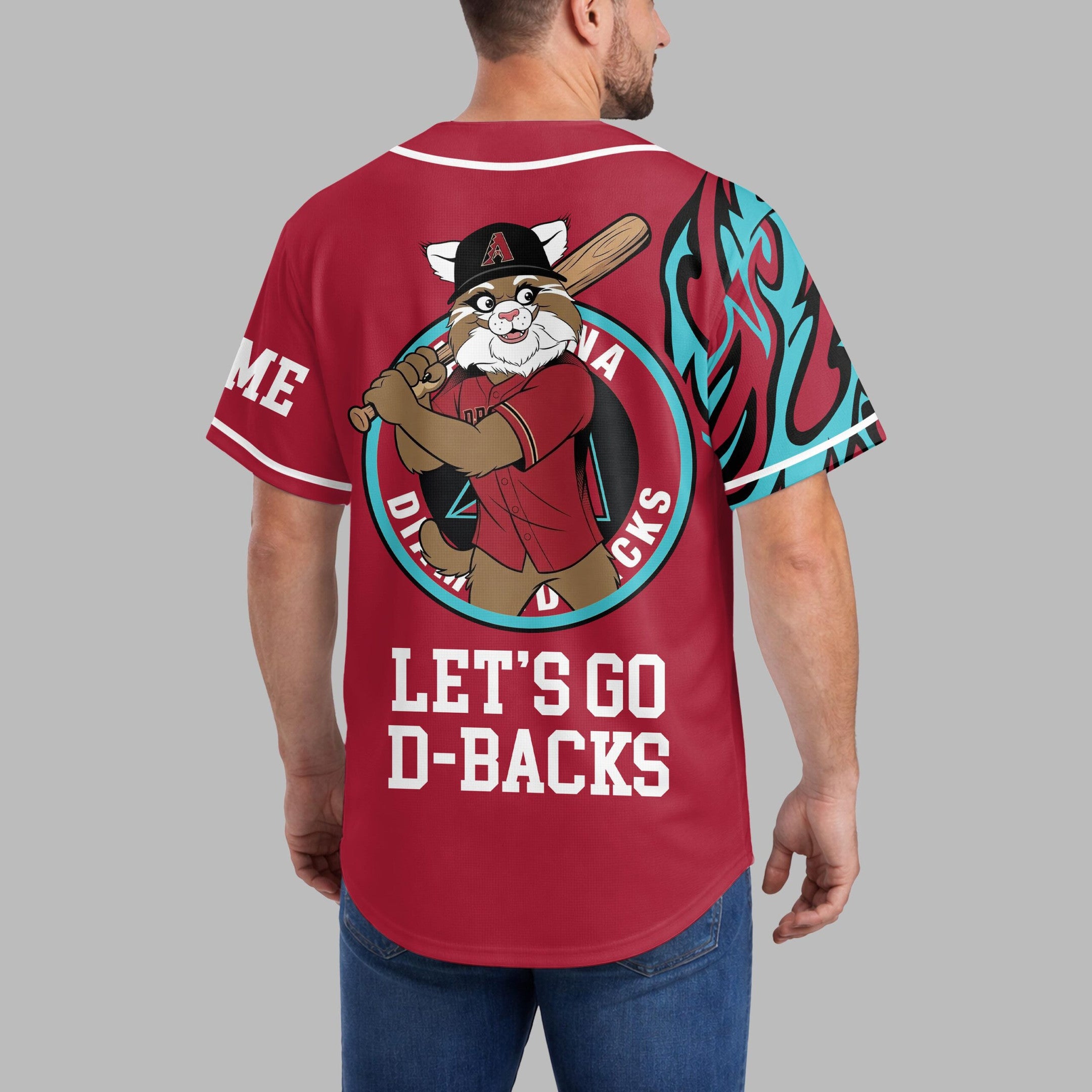 A.diamondbacks | Premium M.l.b Flame Spirit Baseball Jersey