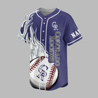 C.rockies | Premium M.l.b Flame Spirit Baseball Jersey