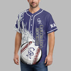 C.rockies | Premium M.l.b Flame Spirit Baseball Jersey