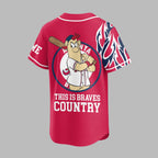A.braves | Premium M.l.b Flame Spirit Baseball Jersey