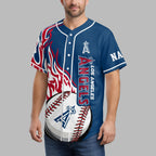 L.a.angels | Premium M.l.b Flame Spirit Baseball Jersey