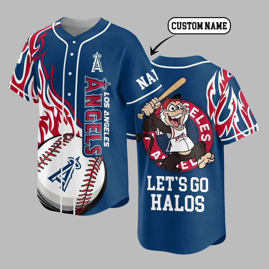 L.a.angels | Premium M.l.b Flame Spirit Baseball Jersey