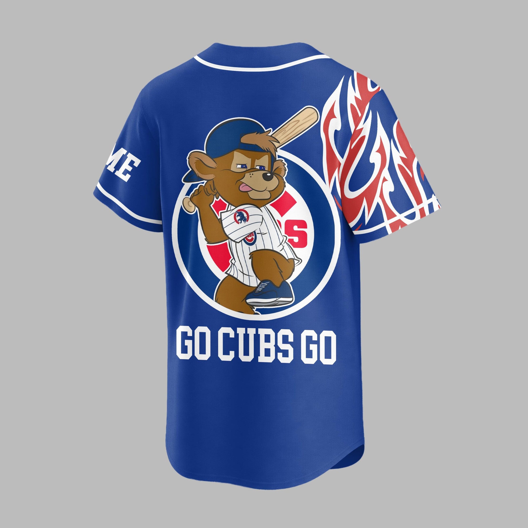 C.cubs | Premium M.l.b Flame Spirit Baseball Jersey