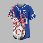 C.cubs | Premium M.l.b Flame Spirit Baseball Jersey