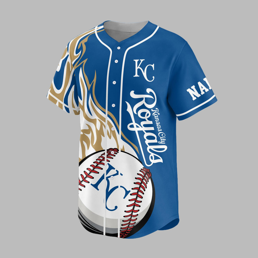 K.c.royals | Premium M.l.b Flame Spirit Baseball Jersey