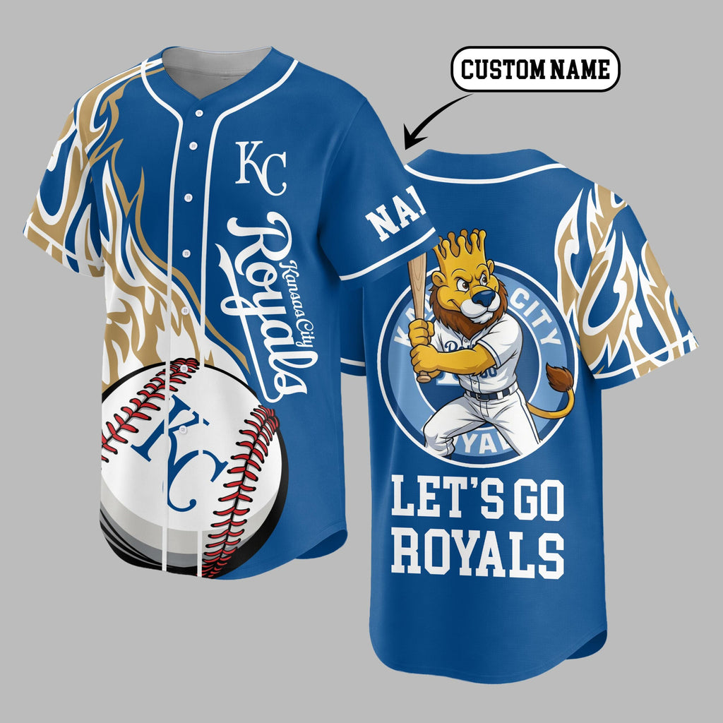 K.c.royals | Premium M.l.b Flame Spirit Baseball Jersey