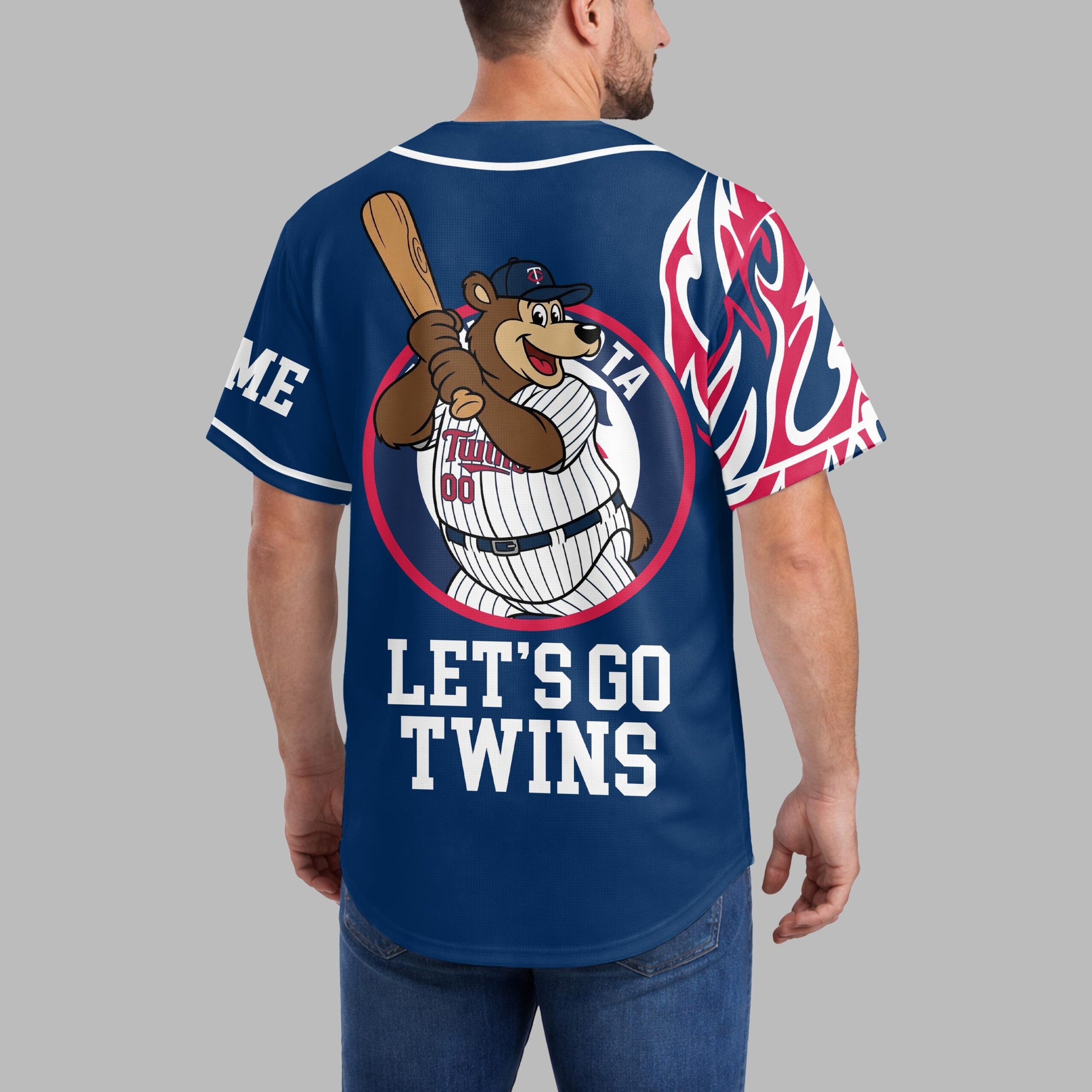 M.twins | Premium M.l.b Flame Spirit Baseball Jersey