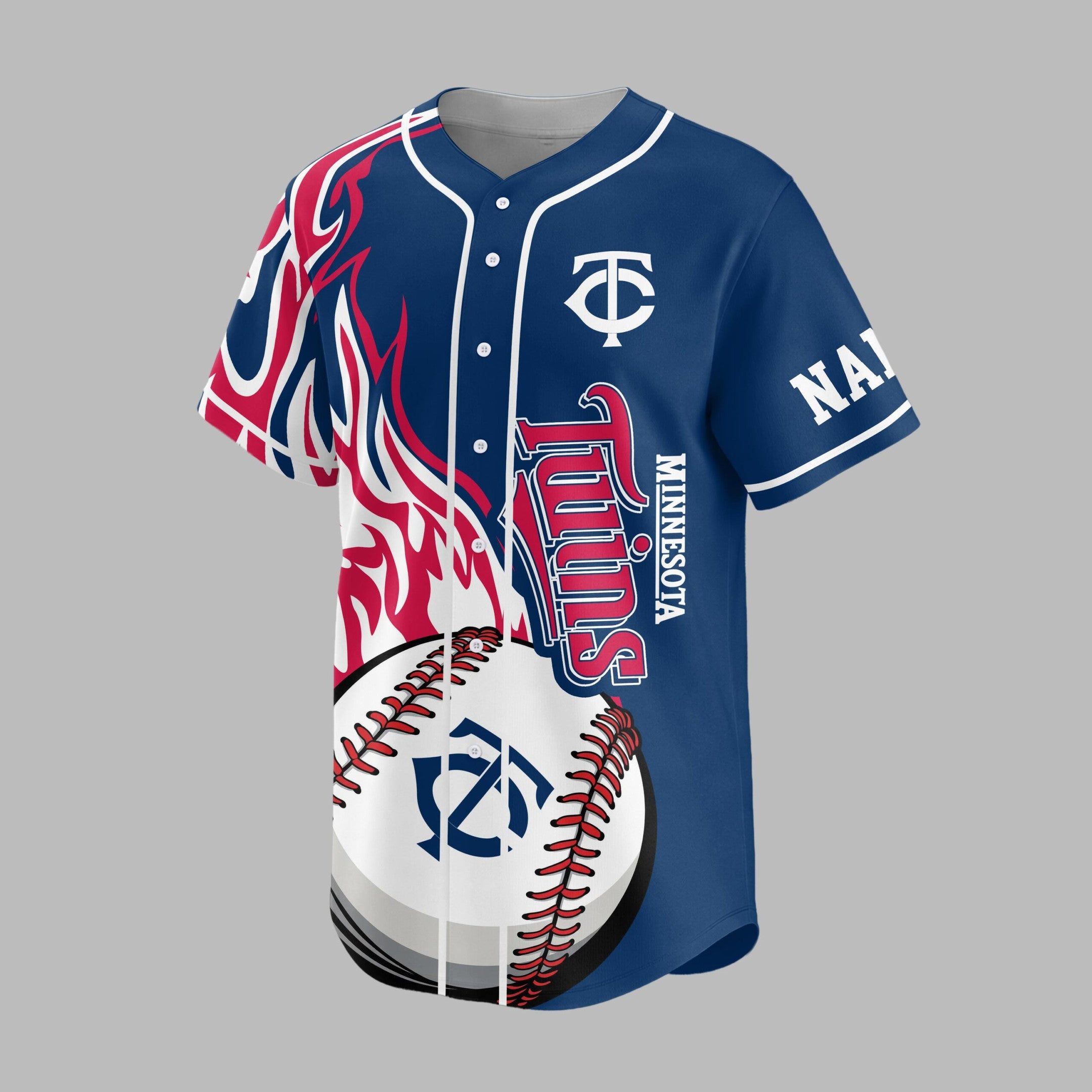 M.twins | Premium M.l.b Flame Spirit Baseball Jersey