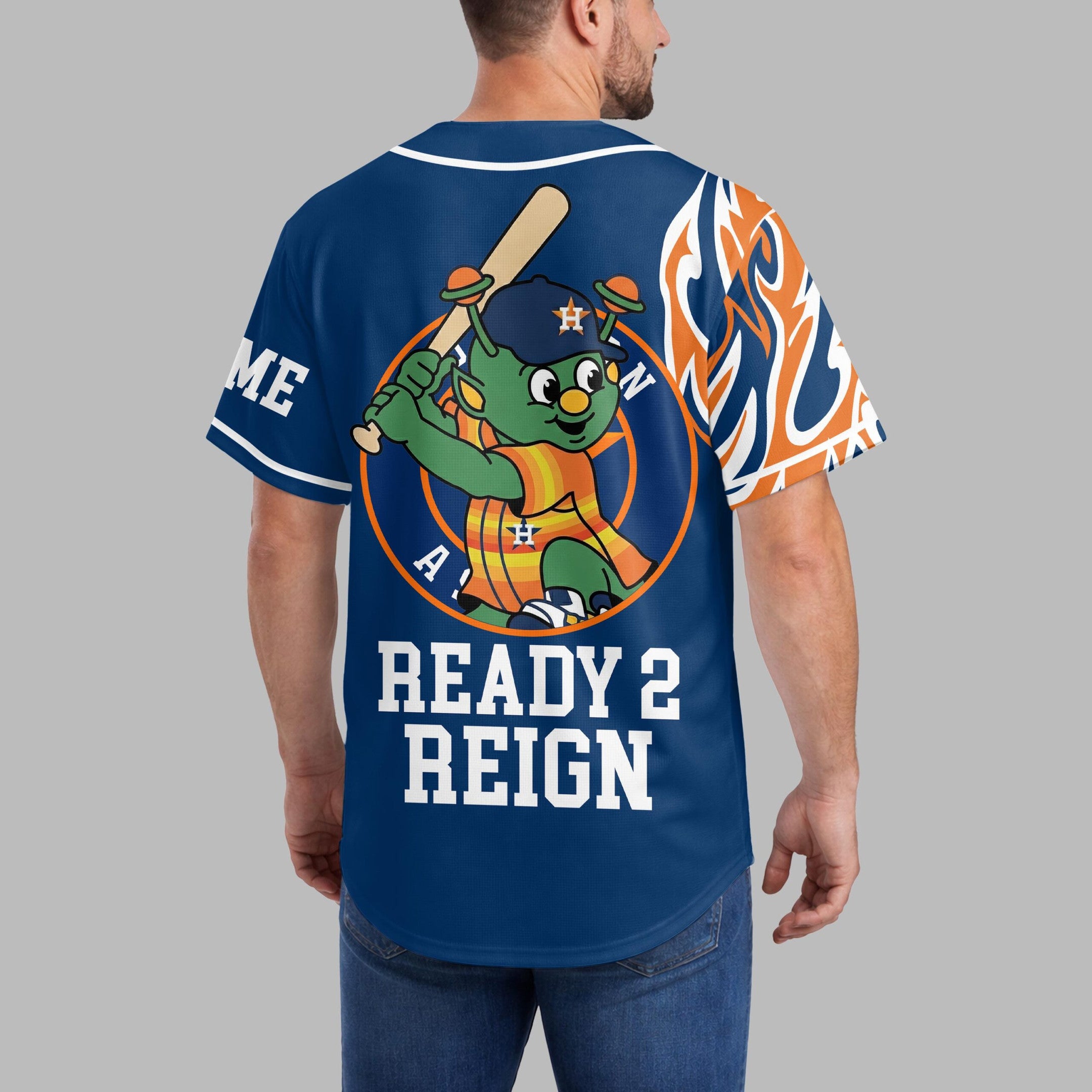 H.astros | Premium M.l.b Flame Spirit Baseball Jersey