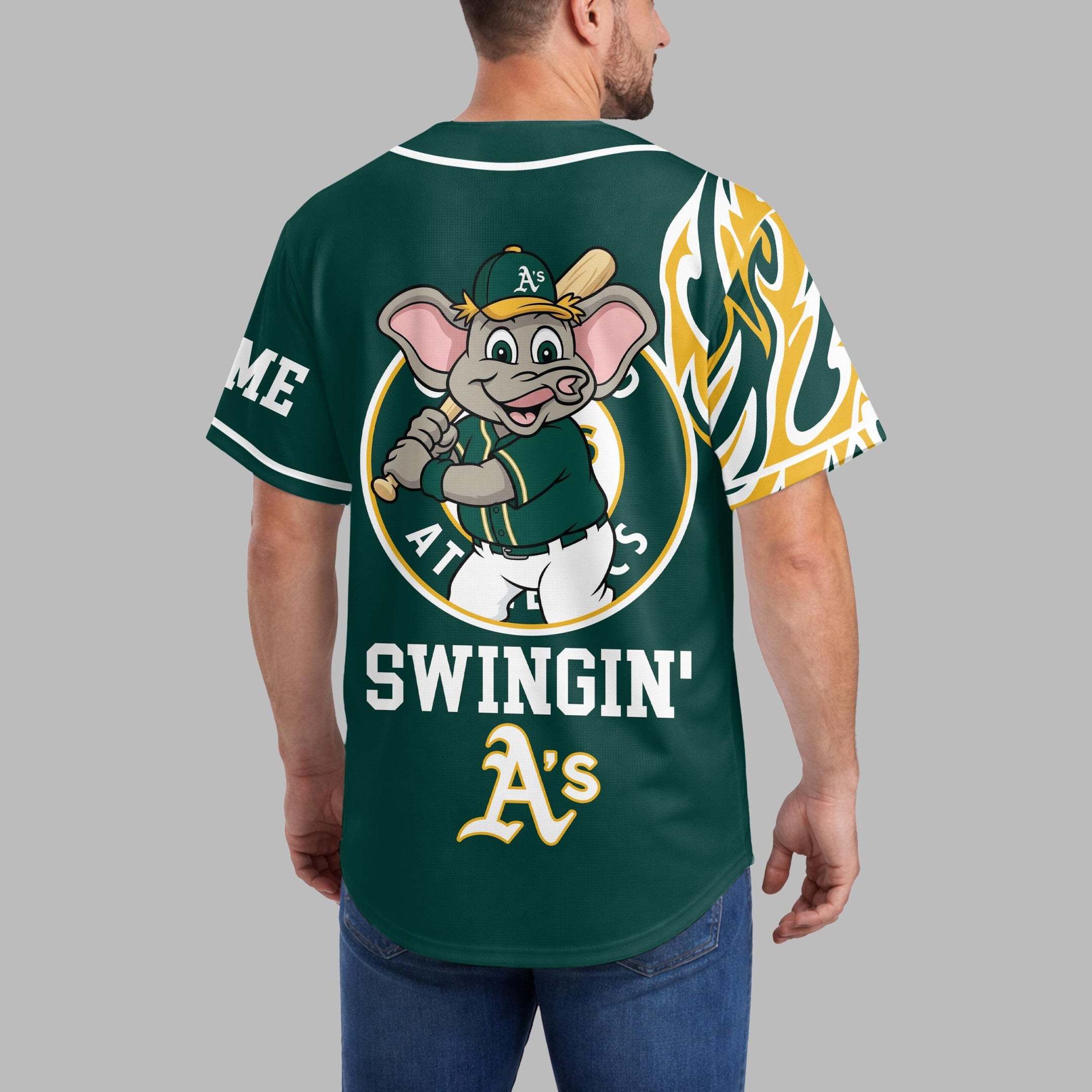 O.athletics | Premium M.l.b Flame Spirit Baseball Jersey