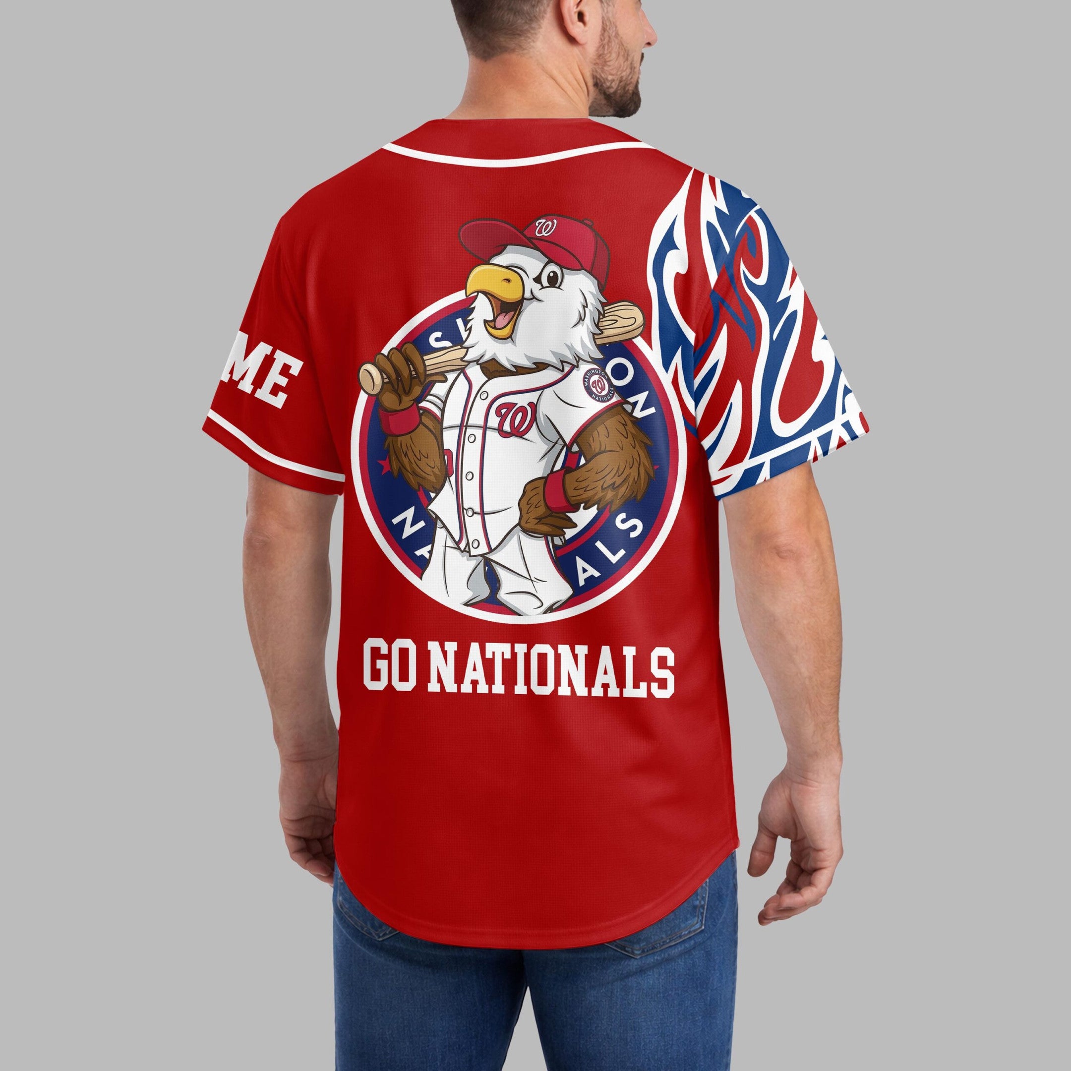 W.nationals | Premium M.l.b Flame Spirit Baseball Jersey