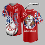 W.nationals | Premium M.l.b Flame Spirit Baseball Jersey