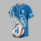 L.a.dodgers | Premium M.l.b Flame Spirit Baseball Jersey