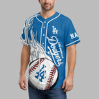 L.a.dodgers | Premium M.l.b Flame Spirit Baseball Jersey