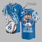 L.a.dodgers | Premium M.l.b Flame Spirit Baseball Jersey