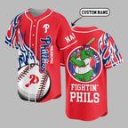 P.phillies | Premium M.l.b Flame Spirit Baseball Jersey