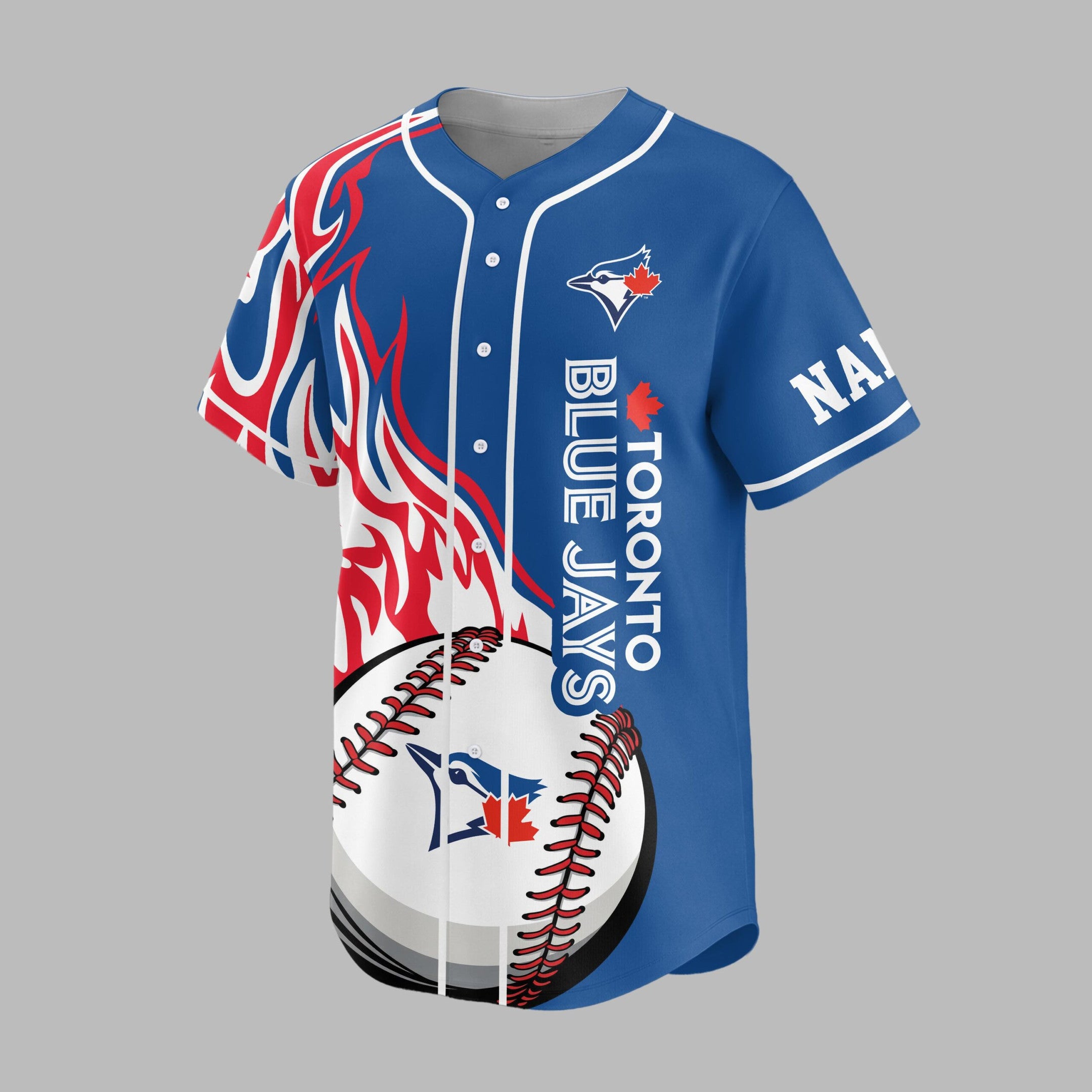 T.blue Jays | Premium M.l.b Flame Spirit Baseball Jersey