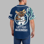 S.mariners | Premium M.l.b Flame Spirit Baseball Jersey