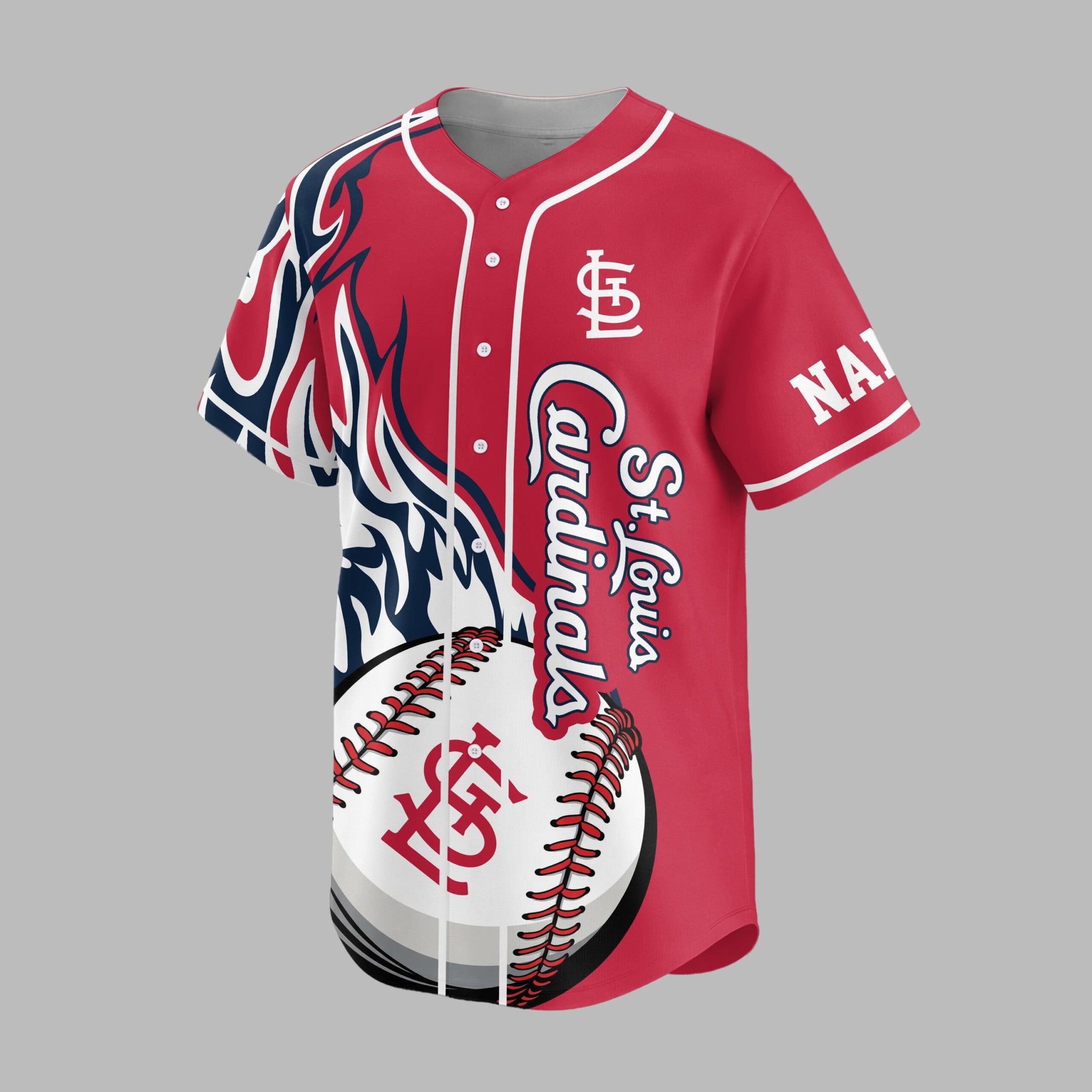 S.l.cardinals | Premium M.l.b Flame Spirit Baseball Jersey