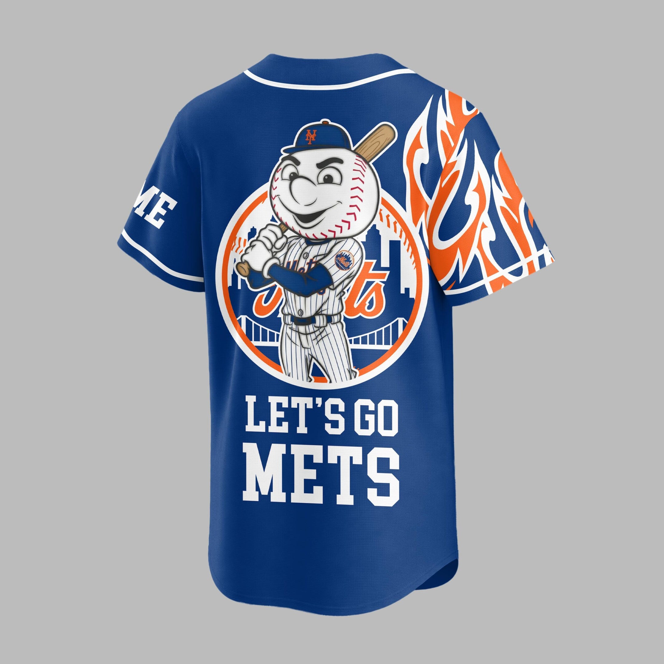 N.y.mets | Premium M.l.b Flame Spirit Baseball Jersey