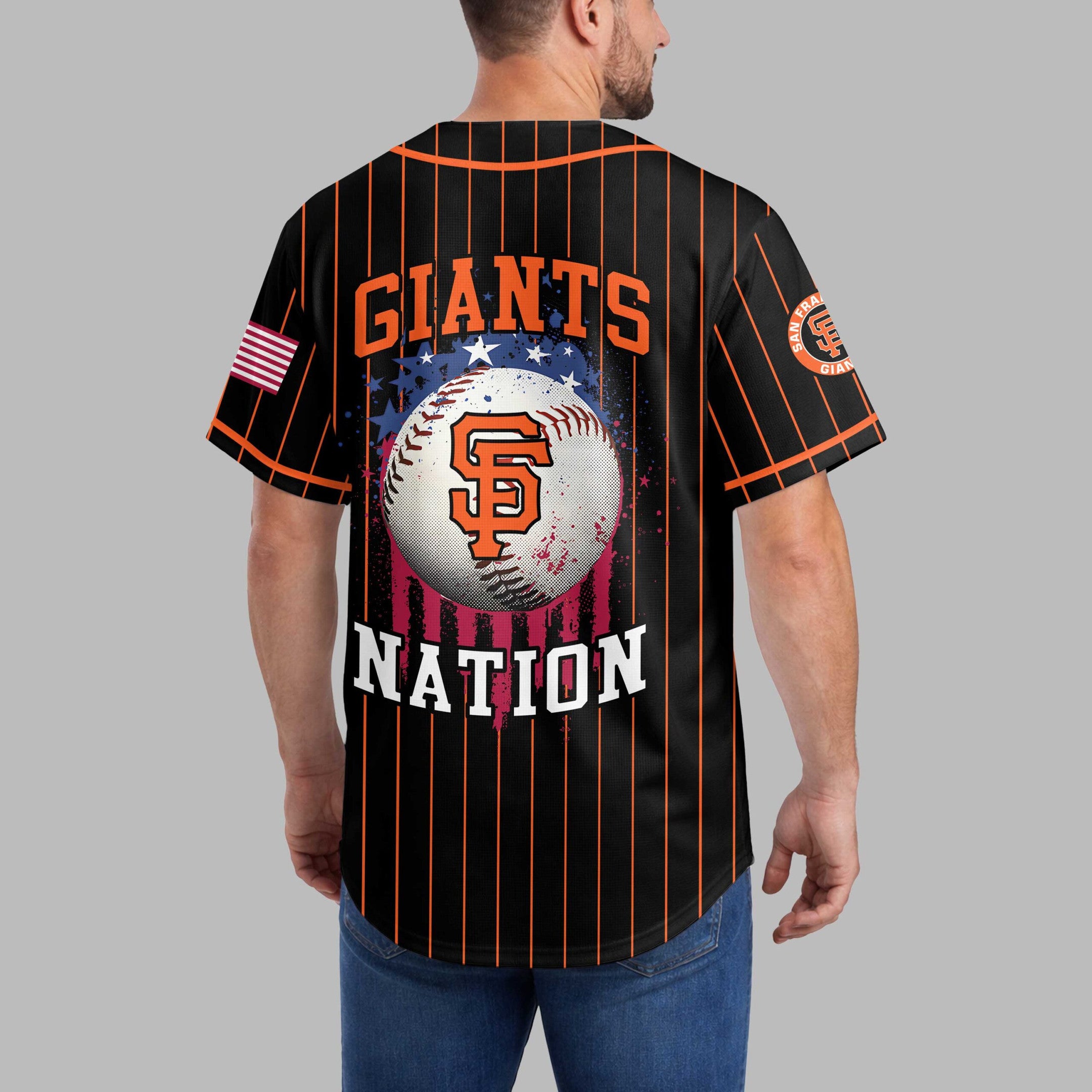 S.f.giants | M.l.b Usa Flag Edition Premium Baseball Jersey