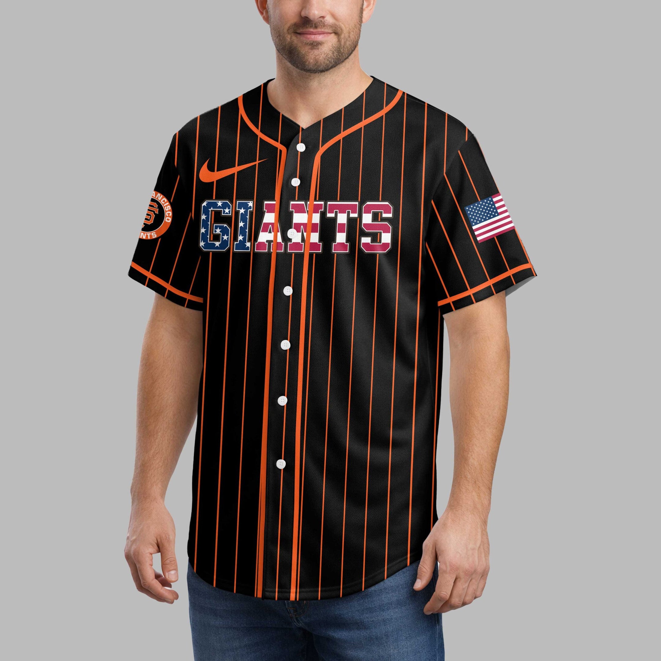 S.f.giants | M.l.b Usa Flag Edition Premium Baseball Jersey