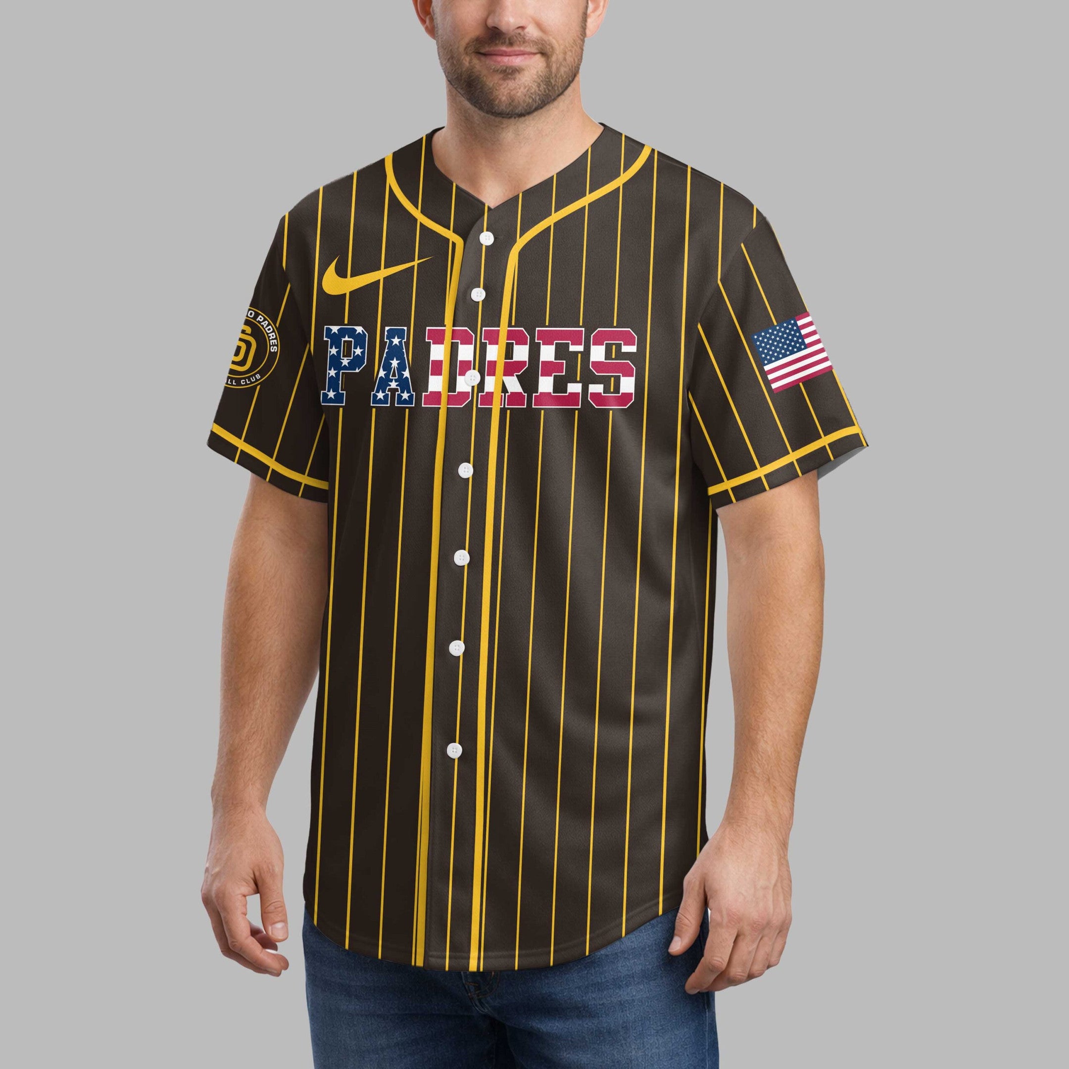 S.d.padres | M.l.b Usa Flag Edition Premium Baseball Jersey
