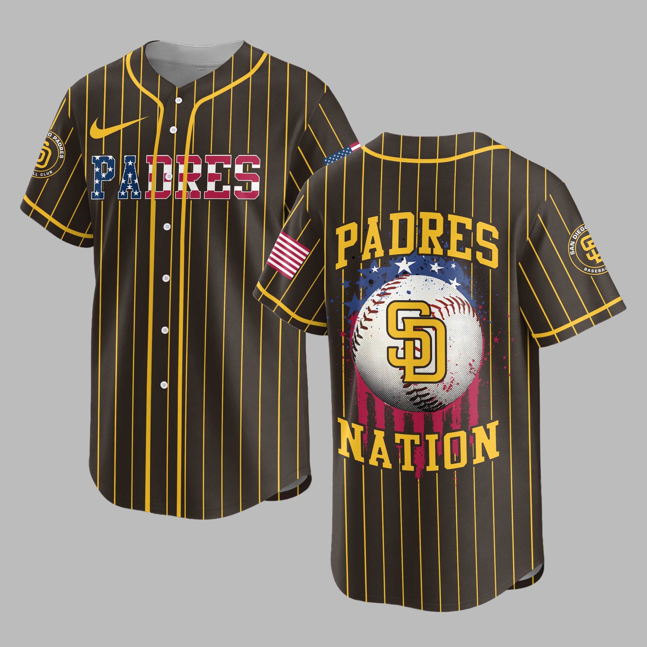 S.d.padres | M.l.b Usa Flag Edition Premium Baseball Jersey