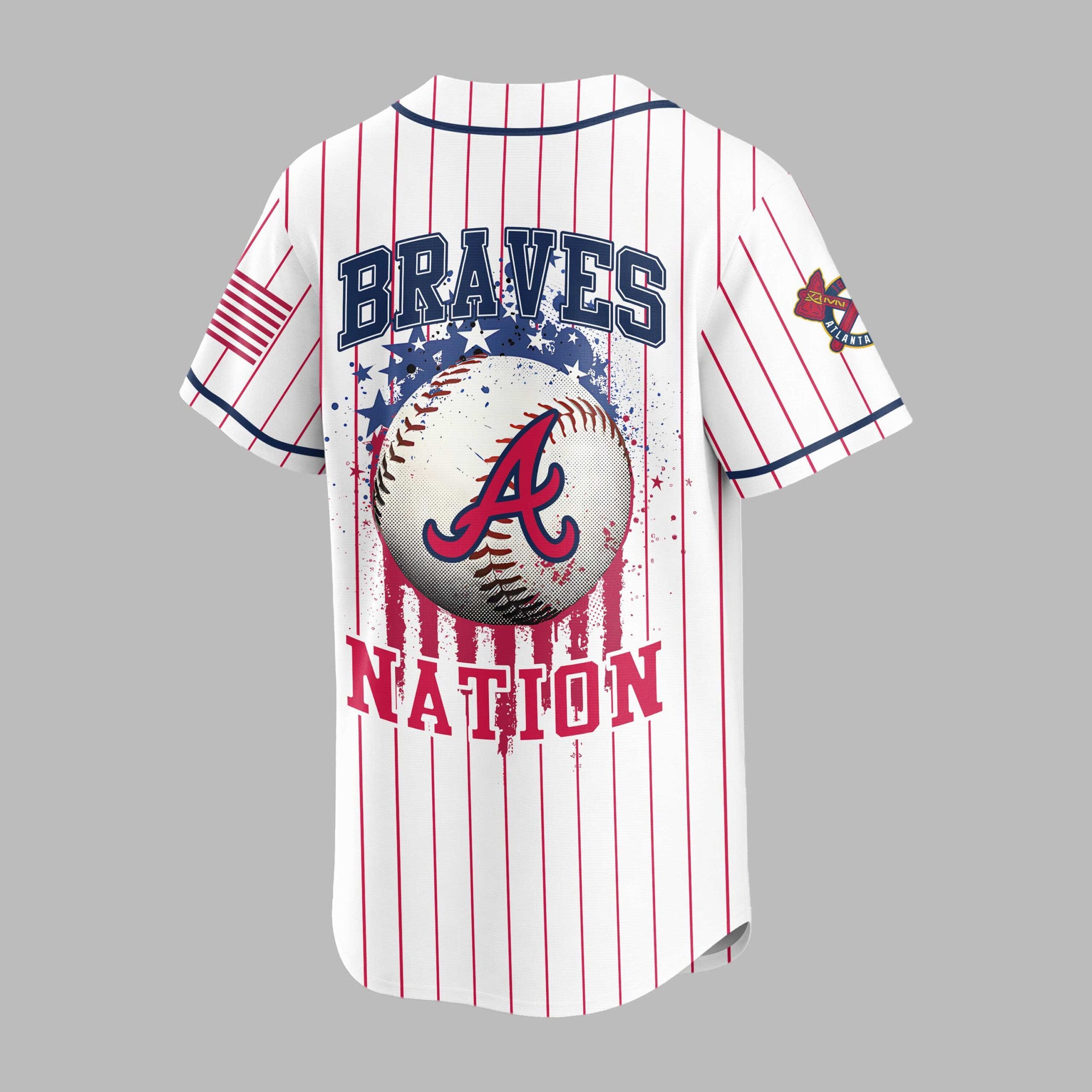 A.braves | M.l.b Usa Flag Edition Premium Baseball Jersey