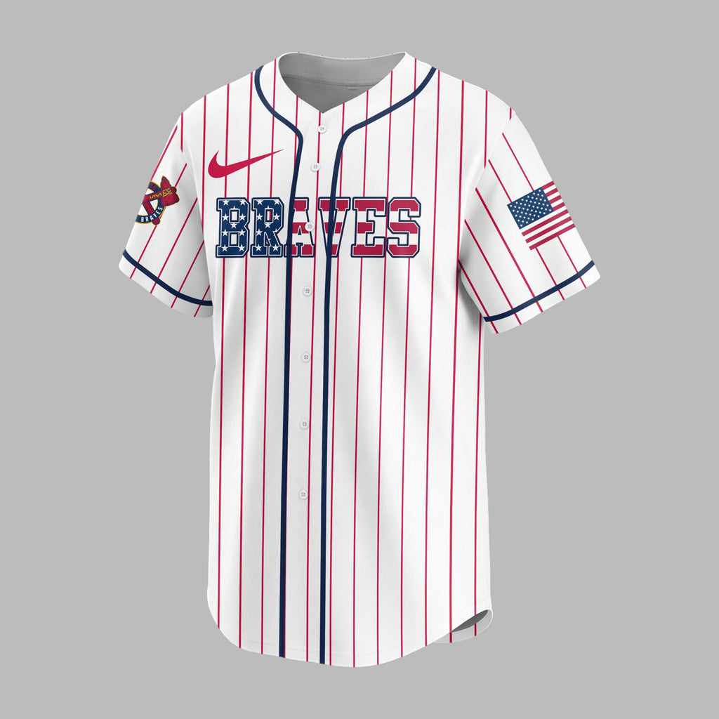 A.braves | M.l.b Usa Flag Edition Premium Baseball Jersey