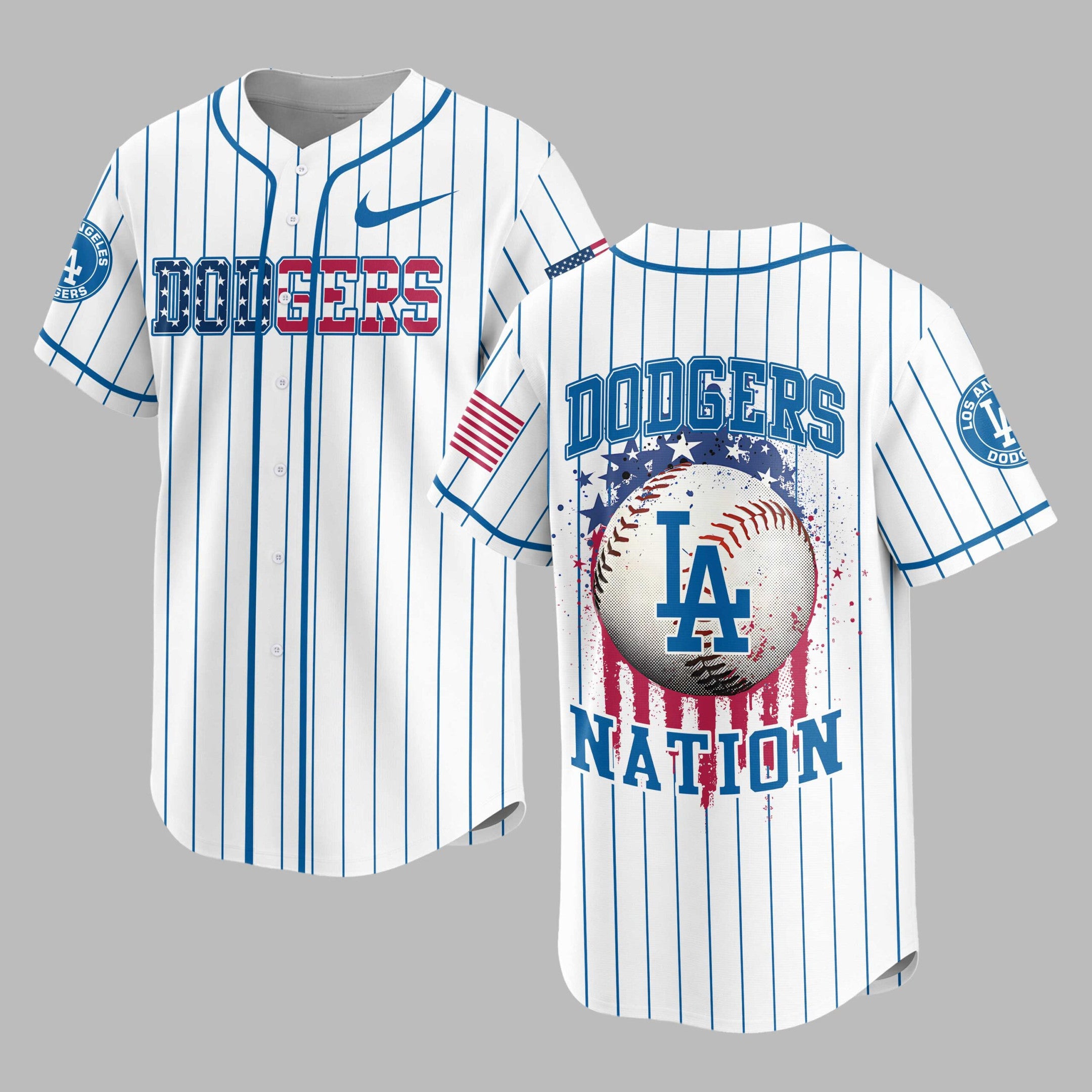 L.a.dodgers | M.l.b Usa Flag Edition Premium Baseball Jersey