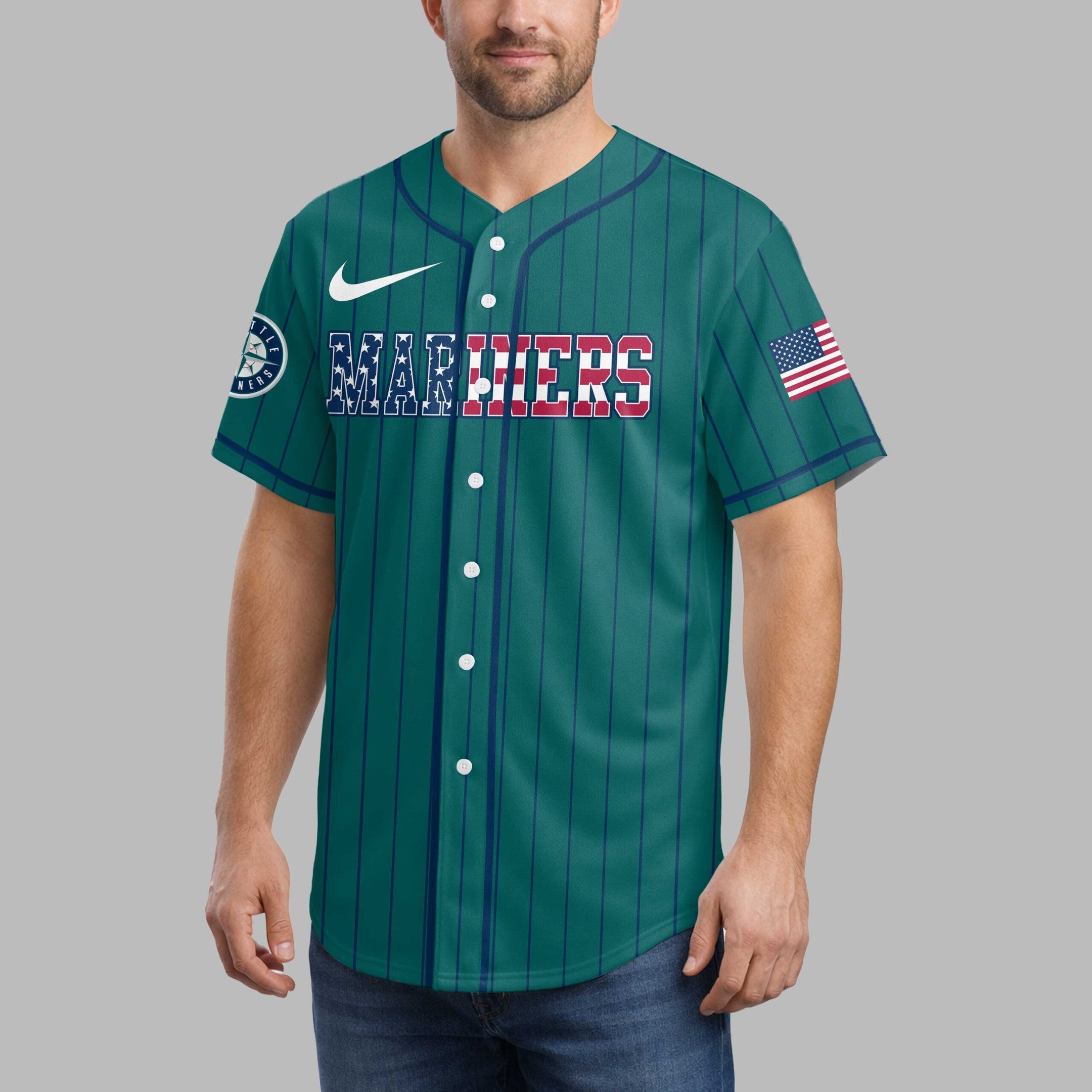 S.mariners | M.l.b Usa Flag Edition Premium Baseball Jersey
