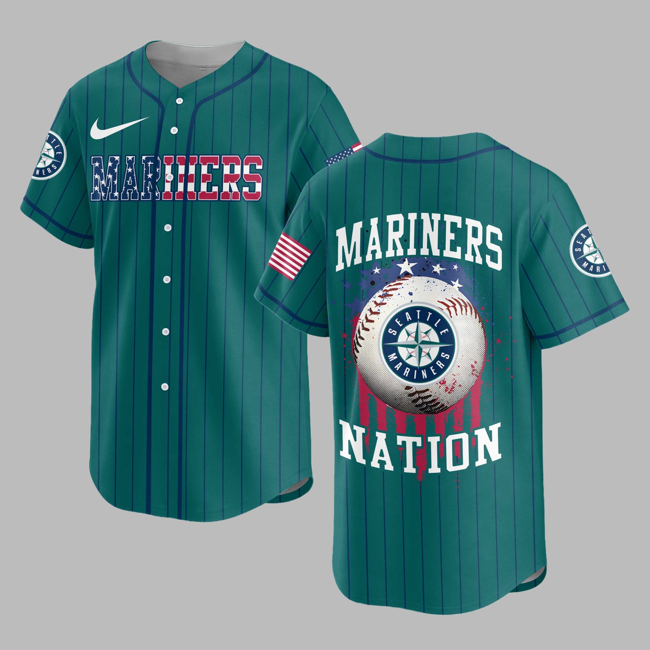 S.mariners | M.l.b Usa Flag Edition Premium Baseball Jersey