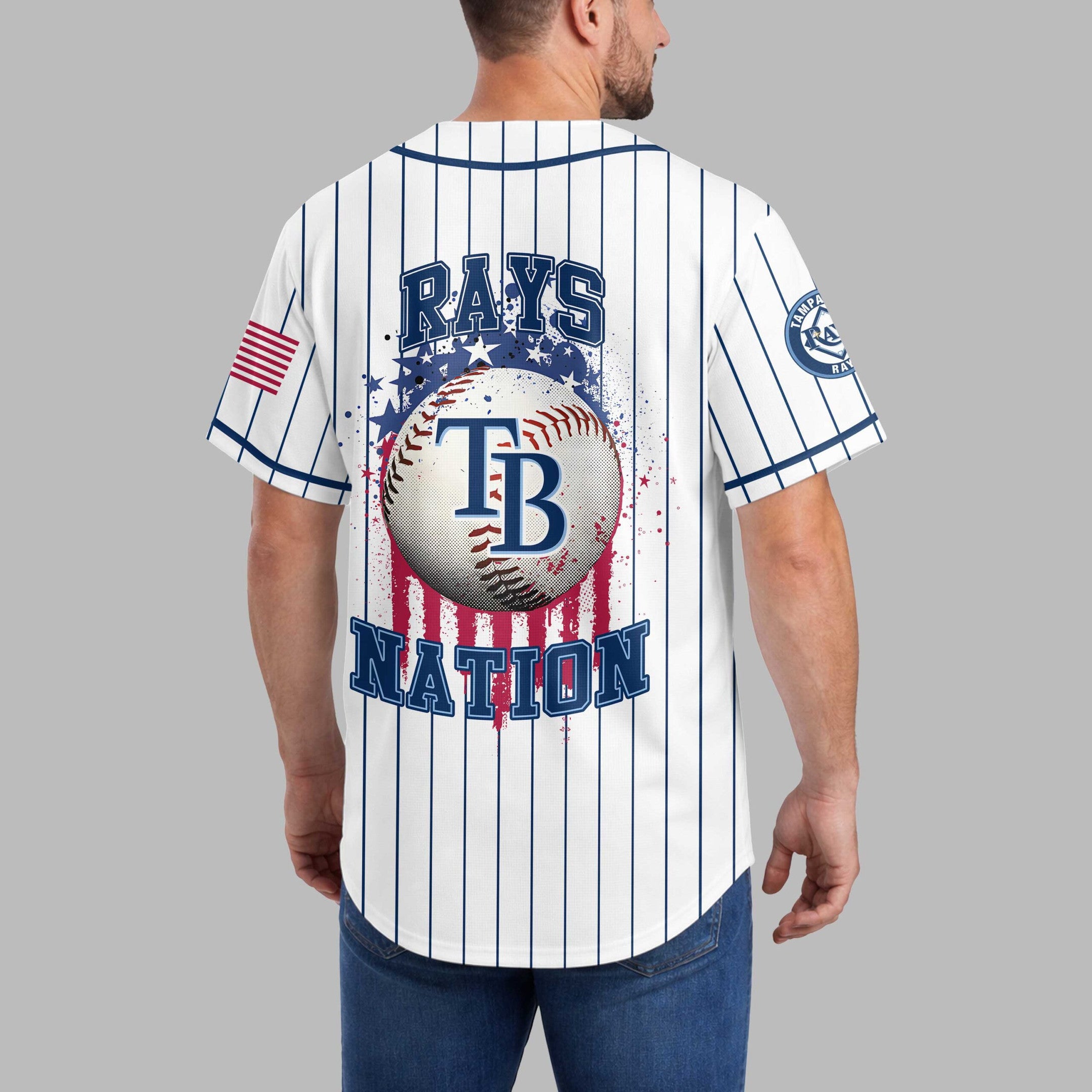 T.b.rays | M.l.b Usa Flag Edition Premium Baseball Jersey